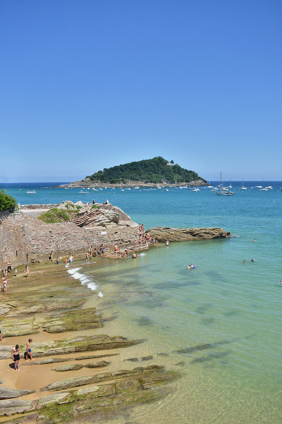 La isla Santa Clara, en San Sebastián.