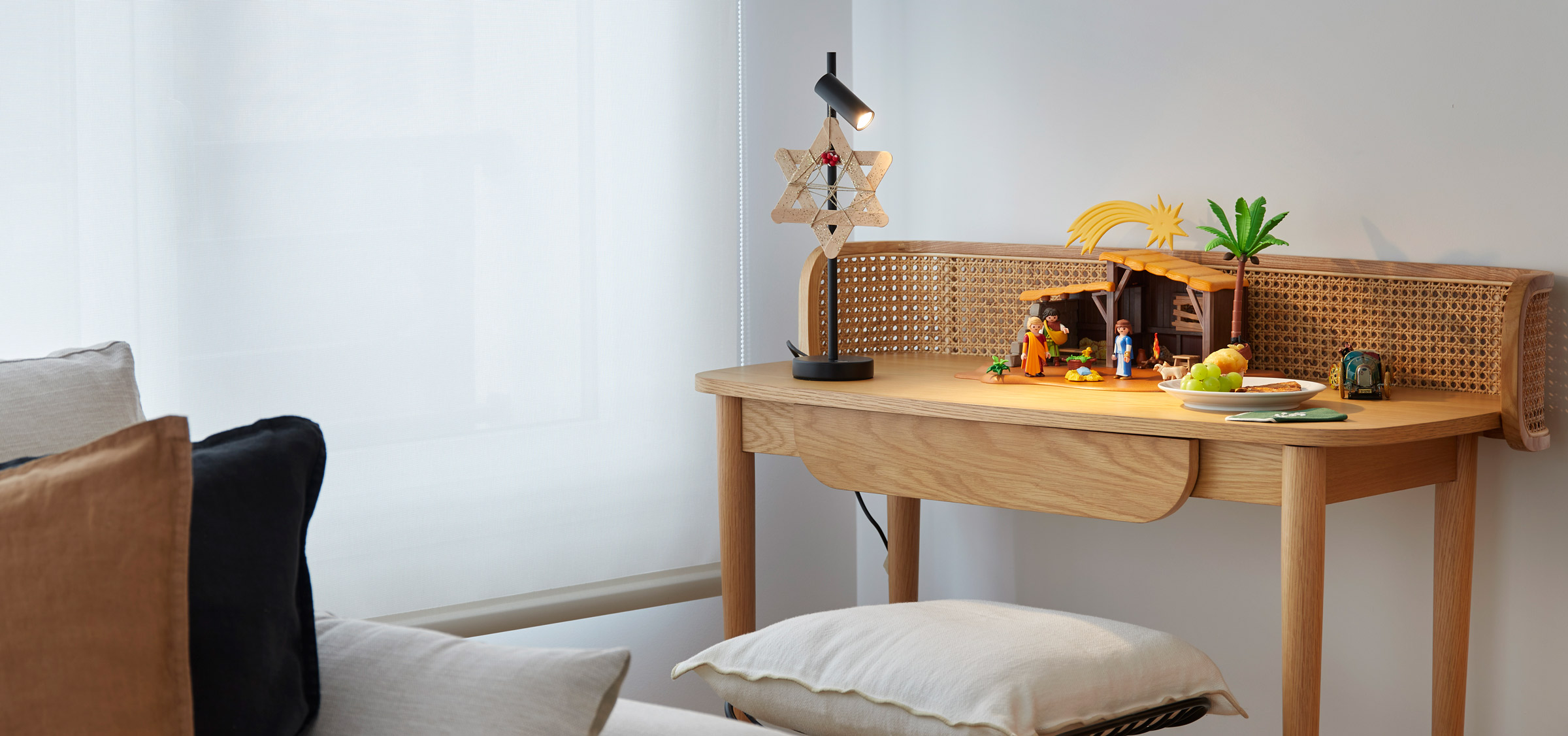 Belén de juguete en uno de los alquileres vacacionales de FeelFree San. Sebastián en Navidad.